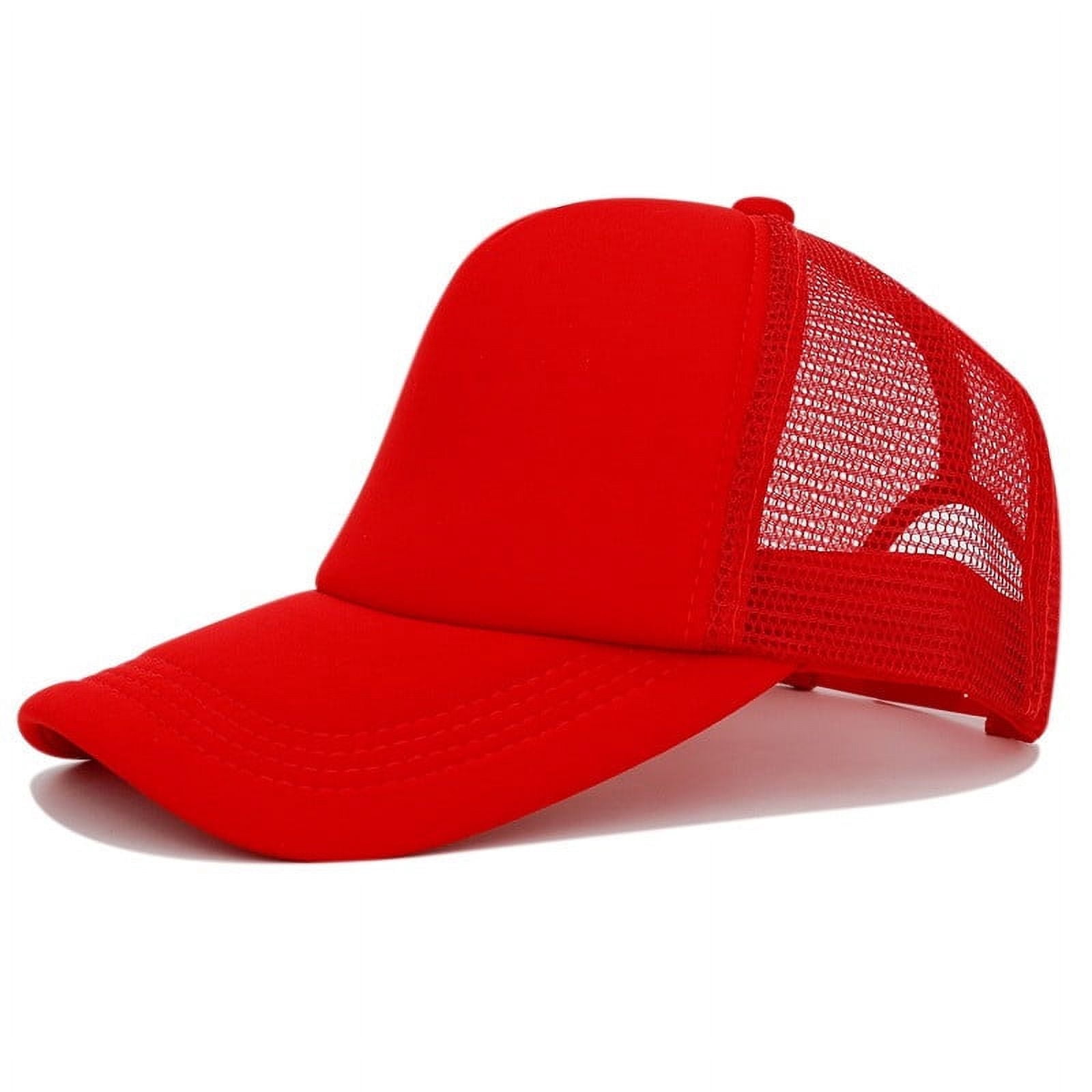 Xfvqtps Unisex Baseball Hat Mesh Hollow Out Solid Color Simplicity