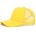 thumbnail image 1 of Xfvqtps Unisex Baseball Hat Mesh Hollow Out Solid Color Simplicity Adjustable Size Hip Hop Style Sunshade Breathable Casual Fashion Outdoor Peaked Cap Yellow, 1 of 3