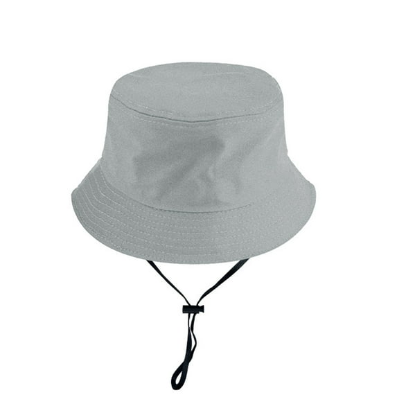 Xfvqtps Unisex Fisherman Hat Sun Hat Sun Protection Adjustable Drawstring Solid Color Simplicity Outdoor Travel Sunshade Fashion Versatile Breathable Beach Summer Canvas Bucket Hat Gray-01