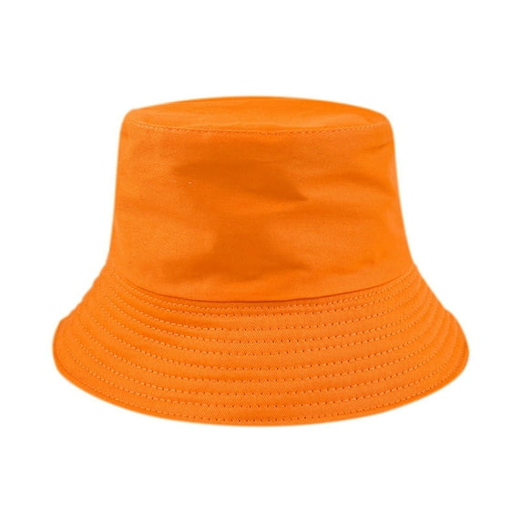 Xfvqtps Unisex Fisherman Hat Sun Hat Sun Protection Solid Color Simplicity Outdoor Travel Sunshade Fashion Versatile Breathable Beach Summer Bucket Hat Orange