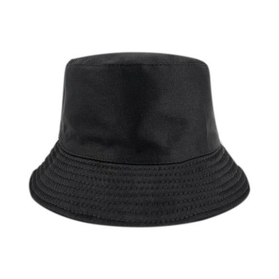 Xfvqtps Unisex Fisherman Hat Sun Hat Sun Protection Solid Color Simplicity Outdoor Travel Sunshade Fashion Versatile Breathable Beach Summer Bucket Hat Black
