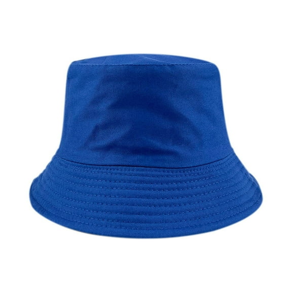 Xfvqtps Unisex Fisherman Hat Sun Hat Sun Protection Solid Color Simplicity Outdoor Travel Sunshade Fashion Versatile Breathable Beach Summer Bucket Hat Dark Blue