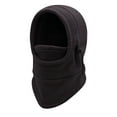thumbnail image 1 of Xfvqtps Unisex Full Face Mask Lamb Wool Solid Color Adjustable Drawstring Balaclava Outdoor Thickened Cycling Motorcycle Ski Warm Winter Hooded Hat Black, 1 of 7