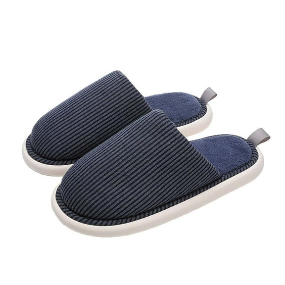 Xfvqtps Unisex House Slippers for Men Women Minimalist Design Solid Color Fleece Lining Soft Thick Sole Memory Foam Slip on Non-Slip Comfortable Cozy Indoor Warm Winter Fuzzy Slippers