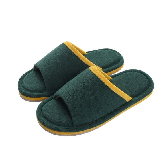 Xfvqtps Unisex House Slippers for Men Women Open Toe Minimalist Design Simplicity Soft Sole Slip on Non-Slip Comfortable Cozy Indoor Warm Winter Cotton Slippers