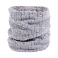 thumbnail image 1 of Xfvqtps Unisex Loop Scarf for Mens and Womens Necks Warmer Solid Color Knitting Plush Lining Vertical Stripes Stacked Stretch Windproof Coldproof Cozy Warm Winter Neck Gaiters Gray, 1 of 9