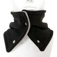 thumbnail image 1 of Xfvqtps Unisex Loop Scarf for Mens and Womens with Snap Button Fleece Plush Neck Warmer Solid Color Thickened Windproof Coldproof Cozy Warm Winter Neck Gaiters Black, 1 of 9