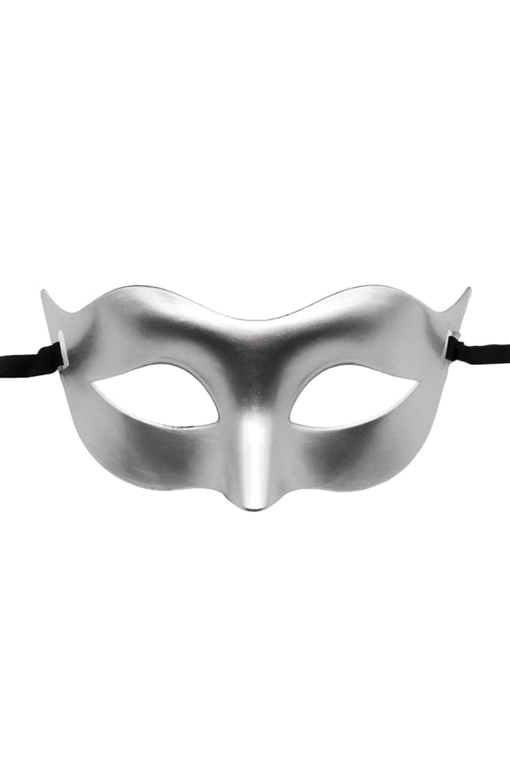 Unisex Masquerade Mask for Parties Celebrations Glossy Surface Half Face Mask Ball Mask Party Accessory Silver
