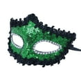 thumbnail image 1 of Xfvqtps Unisex Masquerade Mask for Parties Celebrations Lace Sequin Rhinestone Half Face Mask Ball Mask Party Accessory Green, 1 of 4