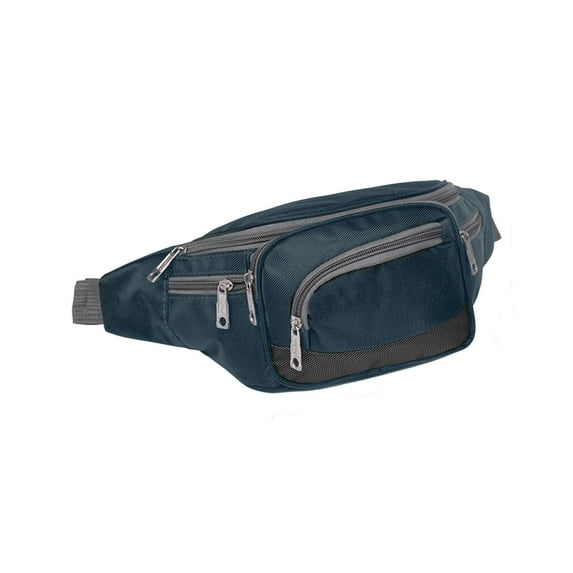 Xfvqtps Waist Bag for Men Multiple Pockets Solid Color Large Capacity Zip up Nylon Chest Bag Blue