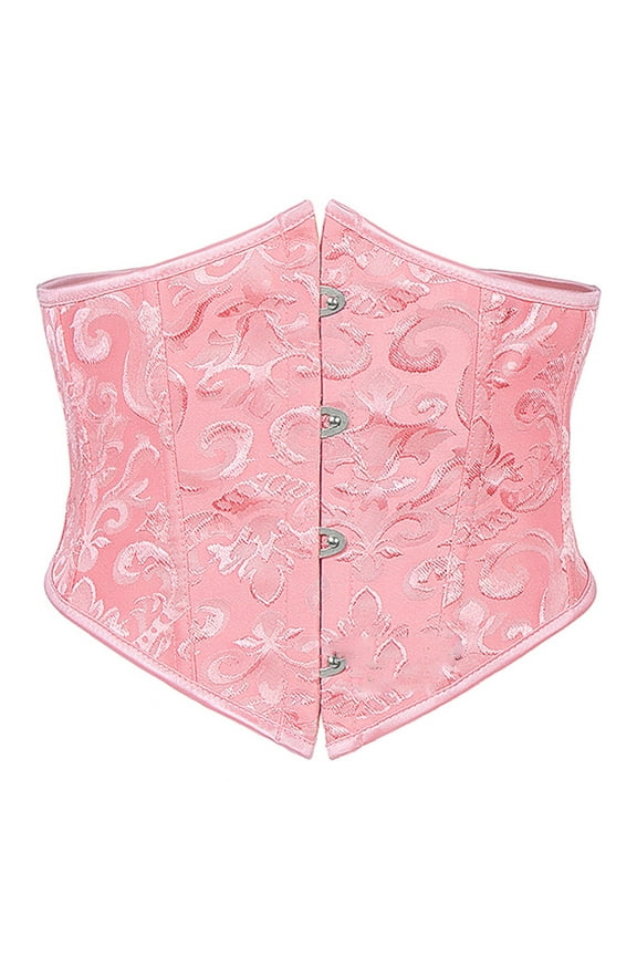 Waist Trainer for Women Corset Shapewear with Front Buckle Back Strap Tummy Control Slimming Body Shaper Girdle Waist Cincher Pink
