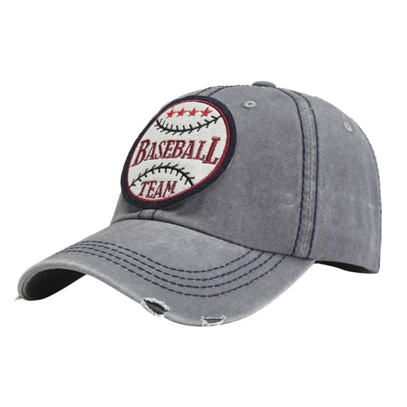 Xfvqtps Wash Distressed Baseball Cap for Men Women Vintage Adjustable Embroidered Trucker Hat Gray