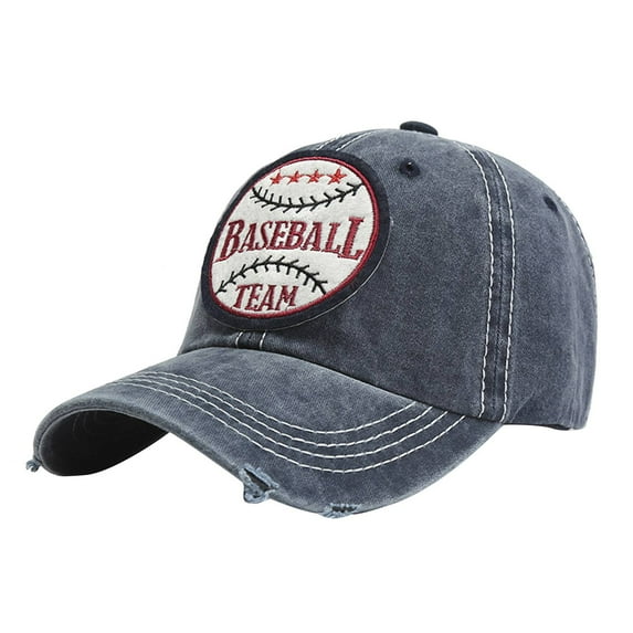 Xfvqtps Wash Distressed Baseball Cap for Men Women Vintage Adjustable Embroidered Trucker Hat Navy