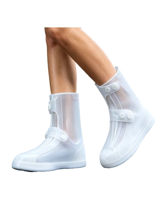 Waterproof Shoe Covers Adjustable Buckle Non Slip Reusable Rain Boot Protectors for Outdoor Walking Hiking Commute