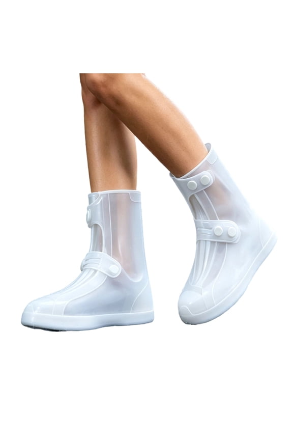 Waterproof Shoe Covers Adjustable Buckle Non Slip Reusable Rain Boot Protectors for Outdoor Walking Hiking Commute