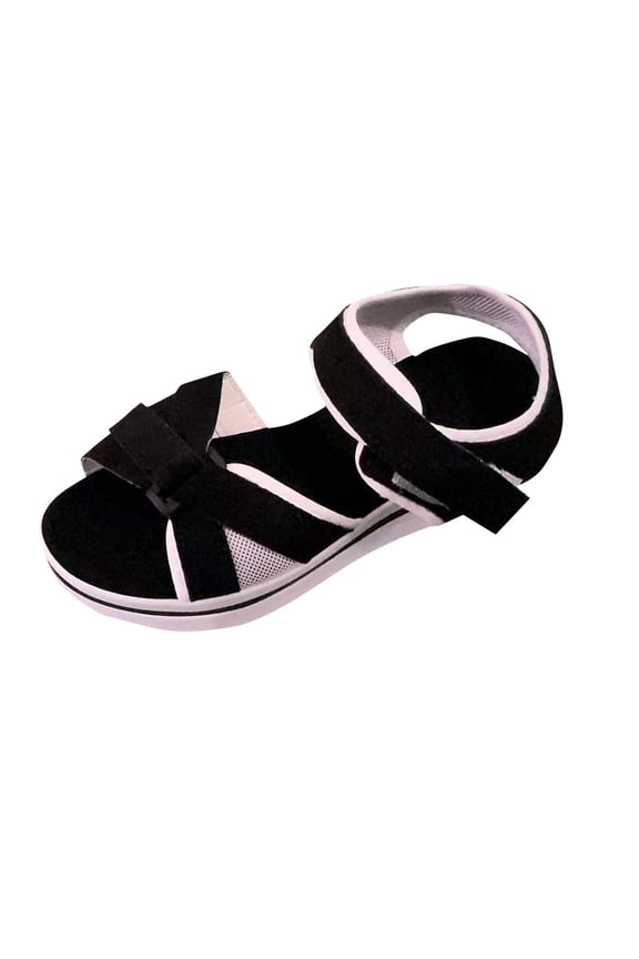 Wedges for Women Flatform Ankle Hook and Loop Strap Mesh Metallic Color Open Toe Non Slip Lightweight Summer Casual Sandals Black