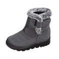 thumbnail image 1 of Xfvqtps Winter Boots for Women Mid Calf Waterproof Snow Boots with Plush Fleece Lining Slip on Design Adjustable Strap for Outdoor Cold Weather Gray, 1 of 9