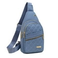 thumbnail image 1 of Xfvqtps Women Chest Bag with Earphone Hole Zipper Fashion Travel Outdoor Sports Crossbody Bags Blue, 1 of 8