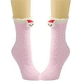 thumbnail image 1 of Xfvqtps Women Christmas Fuzzy Socks Medium Tube Cute Santa Claus Solid Color Furry Thickened Comfortable Christmas Party Accessories Fluffy Socks Purple, 1 of 5