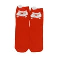 thumbnail image 1 of Xfvqtps Women Christmas Stocking Cute Bear Embroidery Thick Winter Warm Home Floor Knit Socks Red, 1 of 6