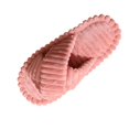 thumbnail image 1 of Xfvqtps Women Fluffy Slippers Cross Strap Stripe Open Toe Versatile Indoor Home Funny Winter Non-Slip Thick Sole Plush Slippers Pink, 1 of 9