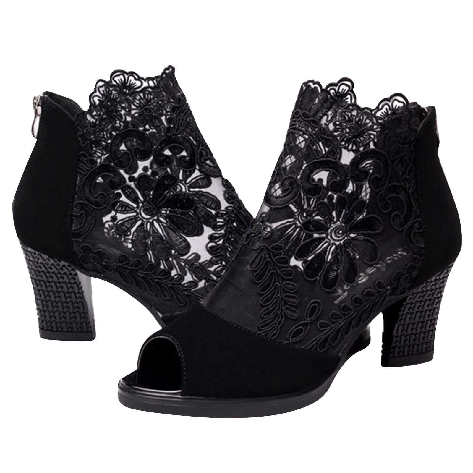 Chaussures à Talons Hauts Pour Femme - Noir - Taille 38 - Talon 10 Cm