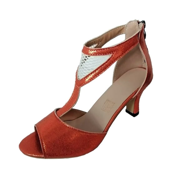 Xfvqtps Women High Heeled Shoes Pointy Toe Close Toe Suede Slender Heel Shoes Summer New Large Size Suede Hollow Ankle Buckle Fashion Outside Wearing Sandals Orange