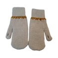 thumbnail image 1 of Xfvqtps Women Knit Mittens with Thumbhole Warm Winter Gloves Cozy Soft Stretchy Extended Mittens for Women Beige, 1 of 4