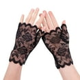 thumbnail image 1 of Xfvqtps Women Lace Fingerless Gloves Wedding Dresses Performances Dance Party Decorations Elastic Breathable Gloves Black, 1 of 6