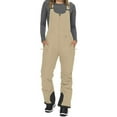 thumbnail image 1 of Xfvqtps Women Snow Pants Ski Bibs Snowboarding Adjustable Straps Zipper Pockets Thermal Warm Waterproof Winter Overalls Beige, 1 of 6