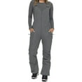 thumbnail image 1 of Xfvqtps Women Snow Pants Ski Bibs Snowboarding Adjustable Straps Zipper Pockets Thermal Warm Waterproof Winter Overalls Gray, 1 of 6