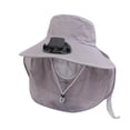thumbnail image 1 of Xfvqtps Women Sun Hat with Neck Flap Cooling Fan Hat Solar Power USB Charging Adjustable Strap Large Brim Beach Hats with Fans Summer Hat, 1 of 3