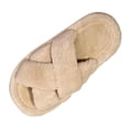 thumbnail image 1 of Xfvqtps Women Winter Crisscross Open Toe Faux Fur Slide Slippers Soft Plush House Slippers Non Slip Flat Indoor Shoes, 1 of 5