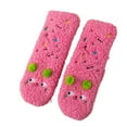 thumbnail image 1 of Xfvqtps Women Wool Socks Extra Thick Winter Warm Cute Embroidery Non Slip Home Cotton Floor Socks Pink, 1 of 8