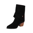 thumbnail image 1 of Xfvqtps Womens 2 in 1 Foldable Cuff Ankle Boots Slouchy Mid Calf to Knee High Boots Chunky Block Heel Winter Fashion Booties for Women, 1 of 9