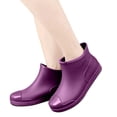 thumbnail image 1 of Xfvqtps Womens Ankle Rain Boots Waterproof PVC Boots for Rainy Garden Outdoor Slip on Round Toe Casual Wet Weather Shoes, 1 of 9