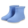 thumbnail image 1 of Xfvqtps Womens Ankle Rain Boots Waterproof Slip Resistant Solid Color Thick Sole Casual Outdoor Garden Work Boots, 1 of 7