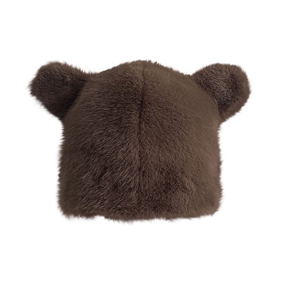 Xfvqtps Womens Beanie Cute Cartoon Ear Solid Color Simplicity Fluffy Fuzzy Windproof Coldproof Warm Outdoor Ski Fall Winter Soft Fluffy Plush Hat Coffee
