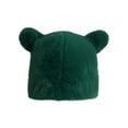 thumbnail image 1 of Xfvqtps Womens Beanie Cute Cartoon Ear Solid Color Simplicity Fluffy Fuzzy Windproof Coldproof Warm Outdoor Ski Fall Winter Soft Fluffy Plush Hat Green, 1 of 3