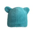 thumbnail image 1 of Xfvqtps Womens Beanie Cute Cartoon Ear Solid Color Simplicity Fluffy Fuzzy Windproof Coldproof Warm Outdoor Ski Fall Winter Soft Fluffy Plush Hat Light Blue, 1 of 3