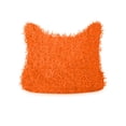thumbnail image 1 of Xfvqtps Womens Beanie Cute Cat Ear Knitted Crochet Distressed Windproof Coldproof Warm Fall Winter Soft Skull Cap Orange, 1 of 3