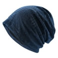 thumbnail image 1 of Xfvqtps Womens Beanie Slouchy Foldable Fashion Versatile Personality Lightweight Windproof Coldproof Fall Skull Cap Blue, 1 of 4