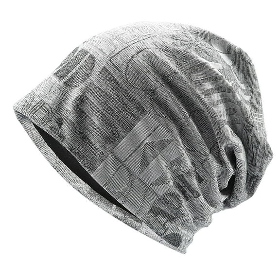 Xfvqtps Womens Beanie Slouchy Foldable Fashion Versatile Personality Lightweight Windproof Coldproof Fall Skull Cap Gray