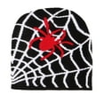 thumbnail image 1 of Xfvqtps Womens Beanie Spider and Spider Web Knitting Fashion Stretch Windproof Coldproof Warm Outdoor Fall Winter Soft Skull Cap Black-02, 1 of 2