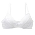thumbnail image 1 of Xfvqtps Womens Bras Adjustable Spaghetti Strap Back Buckle Mesh Lace Thin Breathable Solid Color Daily Bras White, 1 of 3