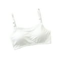 thumbnail image 1 of Xfvqtps Womens Bras No Underwire Adjustable Spaghetti Strap Removable Padded Solid Color Pullover Comfortable Breathable Daily Bras White, 1 of 9