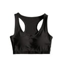 thumbnail image 1 of Xfvqtps Womens Bras Wireless Solid Color Racerback Elastic Pullover Comfortable Breathable Bras for Everyday Black, 1 of 4