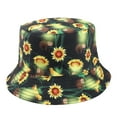 thumbnail image 1 of Xfvqtps Womens Bucket Hat Summer Sun Protection Fashion Sunflower Print UV Protection Sunshade Outdoor Beach Sun Hat Fisherman Cap Green, 1 of 5