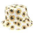 thumbnail image 1 of Xfvqtps Womens Bucket Hat Summer Sun Protection Fashion Sunflower Print UV Protection Sunshade Outdoor Beach Sun Hat Fisherman Cap Yellow, 1 of 5