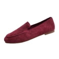 thumbnail image 1 of Xfvqtps Womens Casual Loafers Slip on Flat Shoes Round Toe Comfortable Everyday Shoes for Women Soft Versatile Moccasins Wine, 1 of 9
